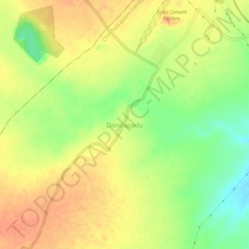 Topografische Karte Dondapadu, Höhe, Relief