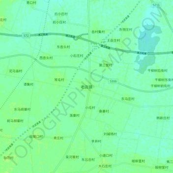 Topografische Karte 老店镇, Höhe, Relief