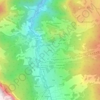 Topografische Karte Fussé, Höhe, Relief