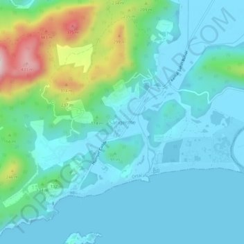 Topografische Karte Sarıgerme, Höhe, Relief