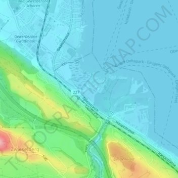 Topografische Karte Einigen, Höhe, Relief