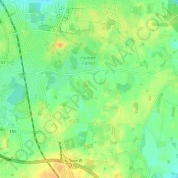 Topografische Karte Nyvang, Höhe, Relief