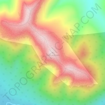 Topografische Karte Cerro Jeujepen, Höhe, Relief