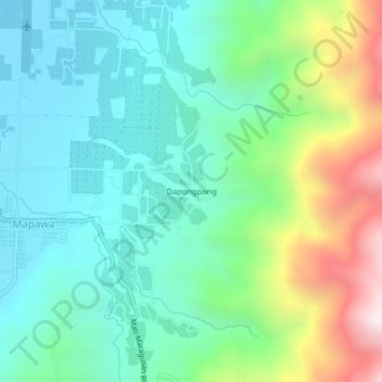 Topografische Karte Dapongpong, Höhe, Relief