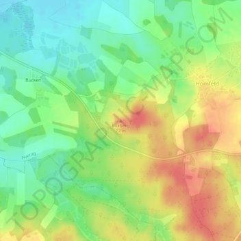 Topografische Karte Boxberg, Höhe, Relief