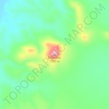 Topografische Karte El Encino, Höhe, Relief