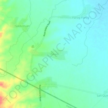 Topografische Karte Palao, Höhe, Relief