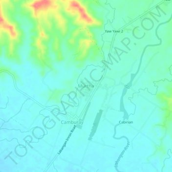 Topografische Karte Murtha, Höhe, Relief