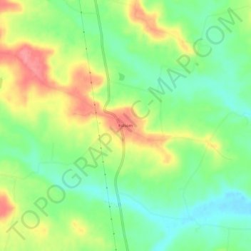 Topografische Karte Folsom, Höhe, Relief