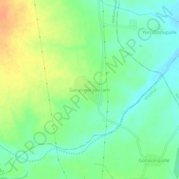 Topografische Karte Ganeswarapuram, Höhe, Relief