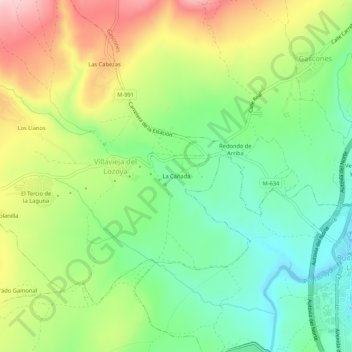 Topografische Karte La Cañada, Höhe, Relief