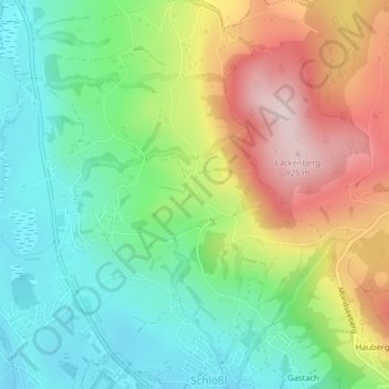 Topografische Karte Guggenberg, Höhe, Relief