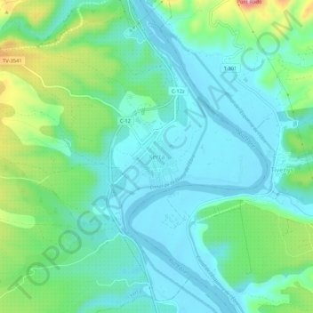 Topografische Karte Xerta, Höhe, Relief