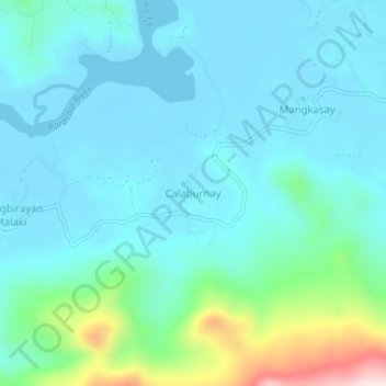 Topografische Karte Calaburnay, Höhe, Relief