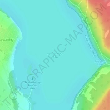 Topografische Karte Manitowaning Bay, Höhe, Relief