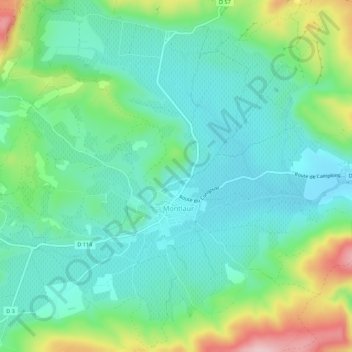 Topografische Karte La Couscouillette, Höhe, Relief