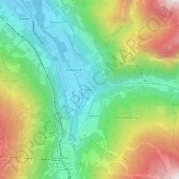 Topografische Karte Badbruck, Höhe, Relief