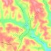 Topografische Karte Cunningham, Höhe, Relief