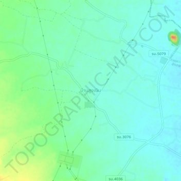 Topografische Karte Ban Sung Noen, Höhe, Relief