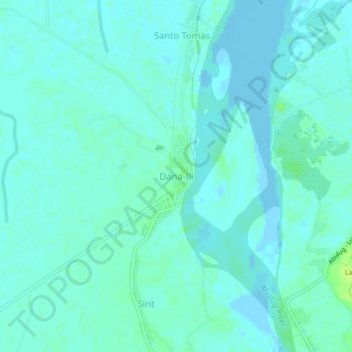 Topografische Karte Dana-Ili, Höhe, Relief