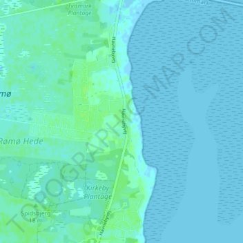 Topografische Karte Kongsmark, Höhe, Relief