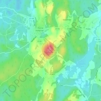 Topografische Karte Suur Munamägi, Höhe, Relief