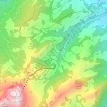 Topografische Karte Moléson, Höhe, Relief