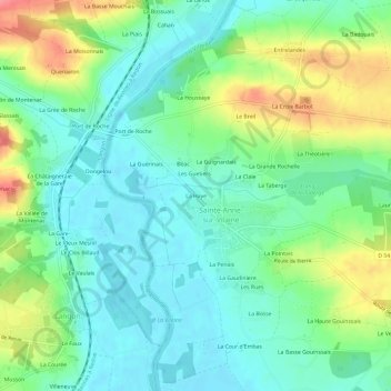 Topografische Karte La Haye, Höhe, Relief