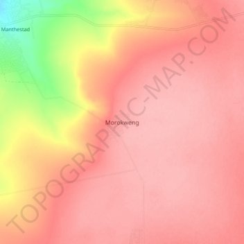 Topografische Karte Morokweng, Höhe, Relief