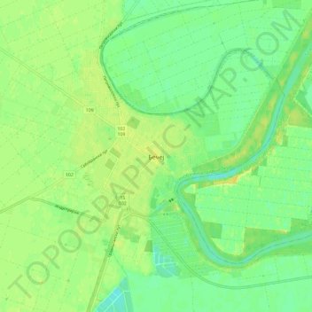 Topografische Karte Altbetsche, Höhe, Relief