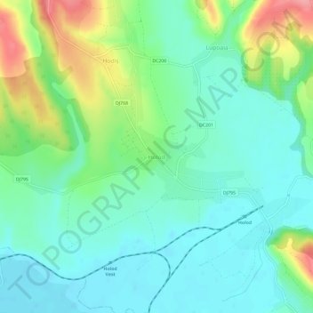 Topografische Karte Holod, Höhe, Relief