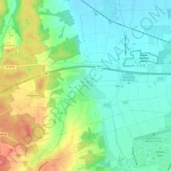Topografische Karte Kirchdorf, Höhe, Relief