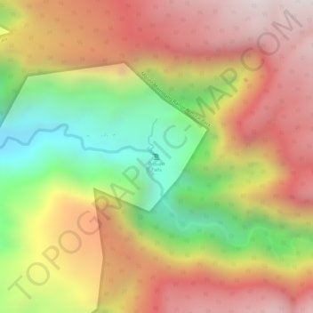Topografische Karte Piduan Falls, Höhe, Relief
