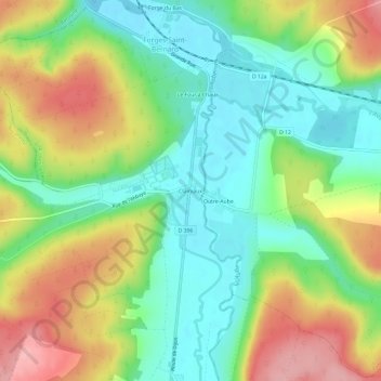 Topografische Karte Clairvaux, Höhe, Relief