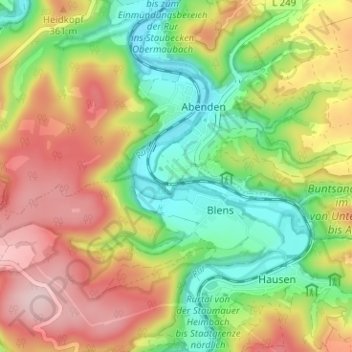 Topografische Karte Lübbenau, Höhe, Relief