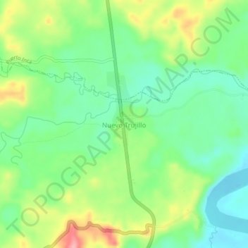 Topografische Karte Nuevo Trujillo, Höhe, Relief