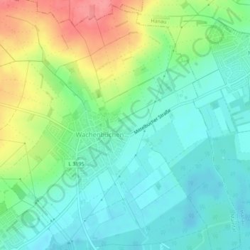Topografische Karte Am Lindenbaum, Höhe, Relief