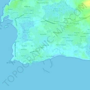 Topografische Karte Pont Nignon, Höhe, Relief