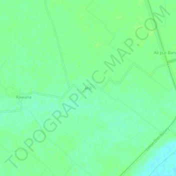 Topografische Karte Ahli, Höhe, Relief