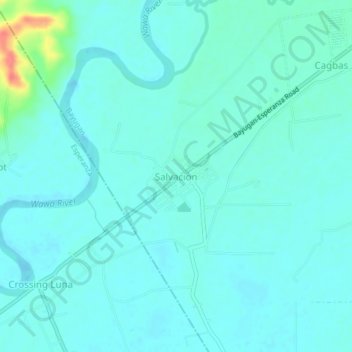Topografische Karte Salvacion, Höhe, Relief