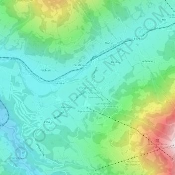 Topografische Karte Westendorf, Höhe, Relief