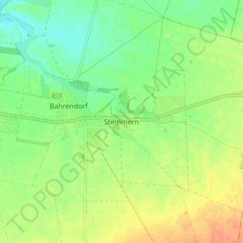 Topografische Karte Stemmern, Höhe, Relief