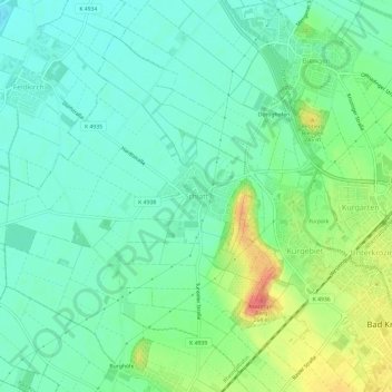 Topografische Karte Schlatt, Höhe, Relief