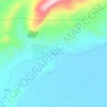 Topografische Karte Bulla Regia, Höhe, Relief