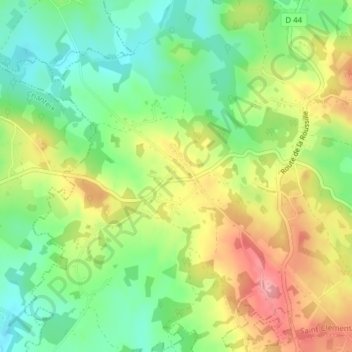 Topografische Karte Les Plats, Höhe, Relief