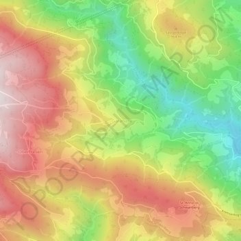Topografische Karte Garanas, Höhe, Relief
