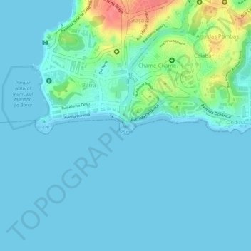 Topografische Karte Morro do Cristo, Höhe, Relief