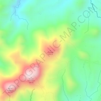 Topografische Karte Cariliao, Höhe, Relief