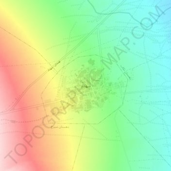 Topografische Karte شهداد, Höhe, Relief