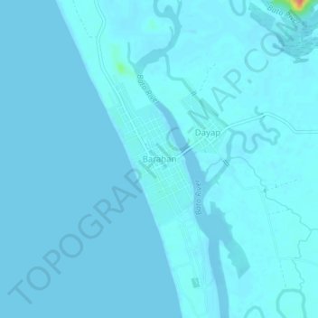 Topografische Karte Barahan, Höhe, Relief